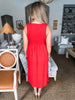 Lots of Love Midi Dress- Red