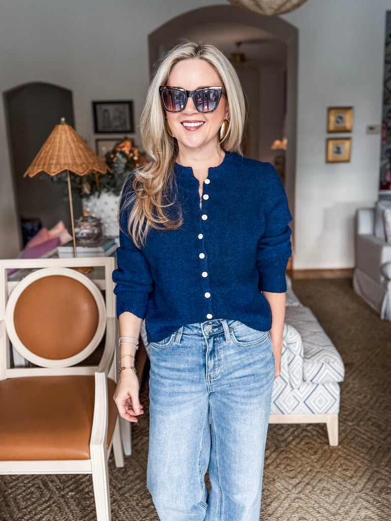 Cozy Nights Cardigan-Midnight Navy