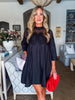 Soft Vibes Crochet Lace Dress-Black