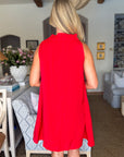 Touch of Glam Mini Dress-Red