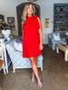 Touch of Glam Mini Dress-Red