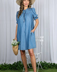Denim Roots Mini Dress