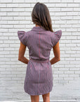 Vera Ruffle Button Down Mini Dress