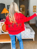 Horse Knit Sweater-Red