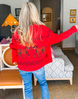 Horse Knit Sweater-Red