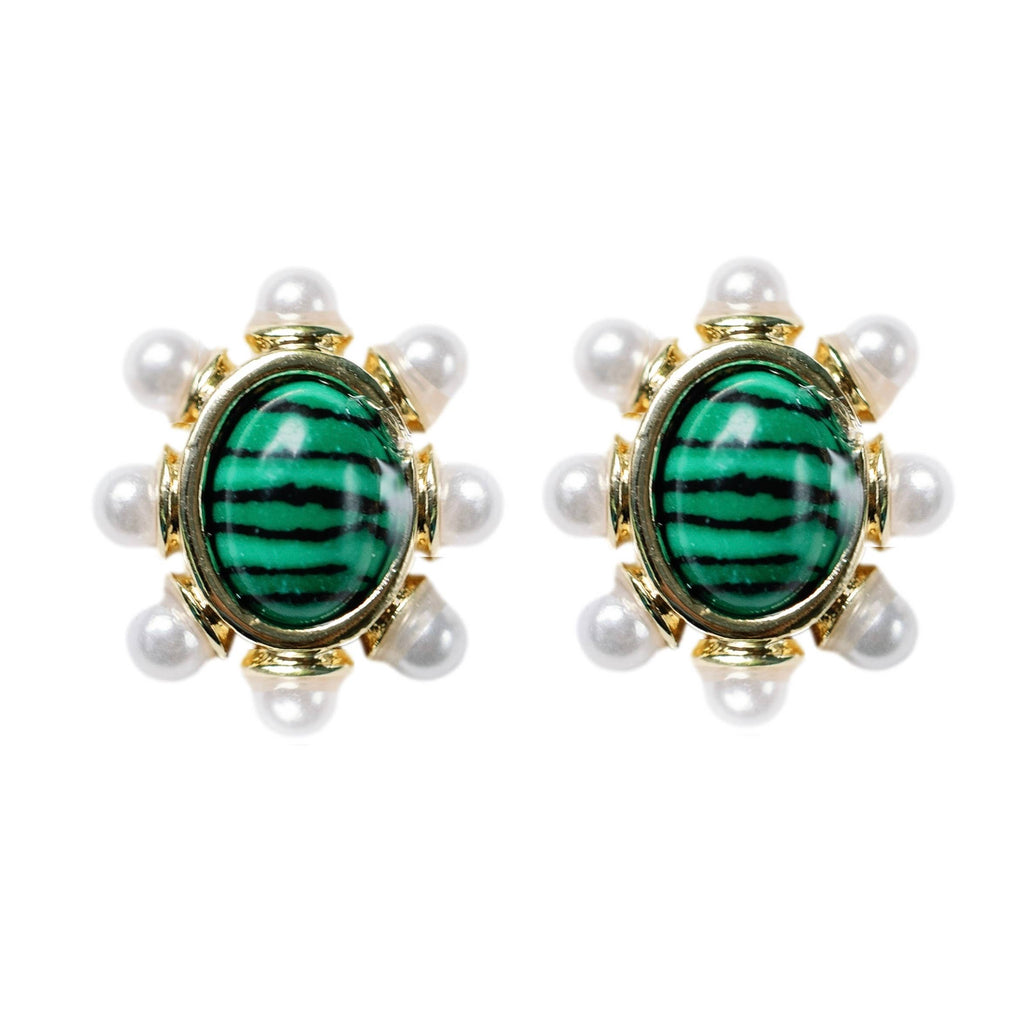 Malachite Moment Stud Earrings