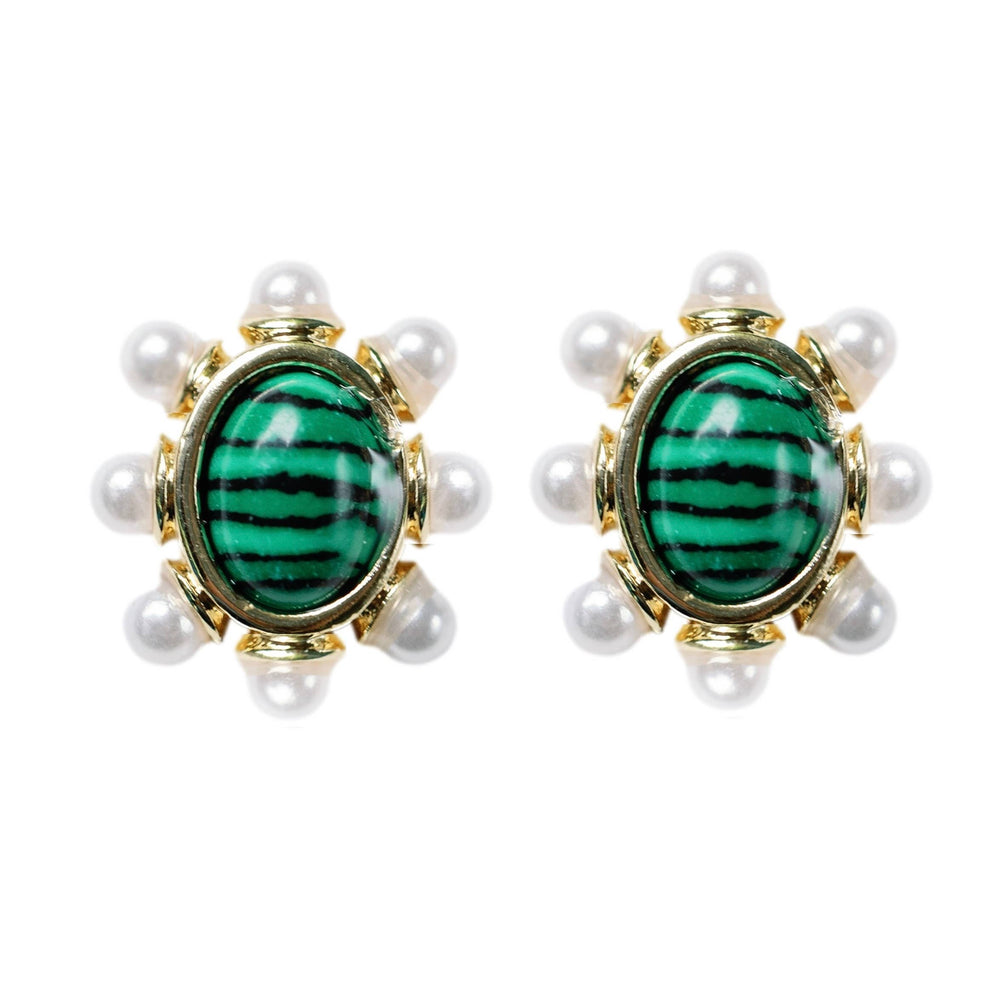 Malachite Moment Stud Earrings
