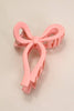 Bow Hair Claw Clips- Soft Peach