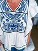 Greek Isle Embroidered Top