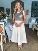 Stay Sweet Midi Dress-Ecru