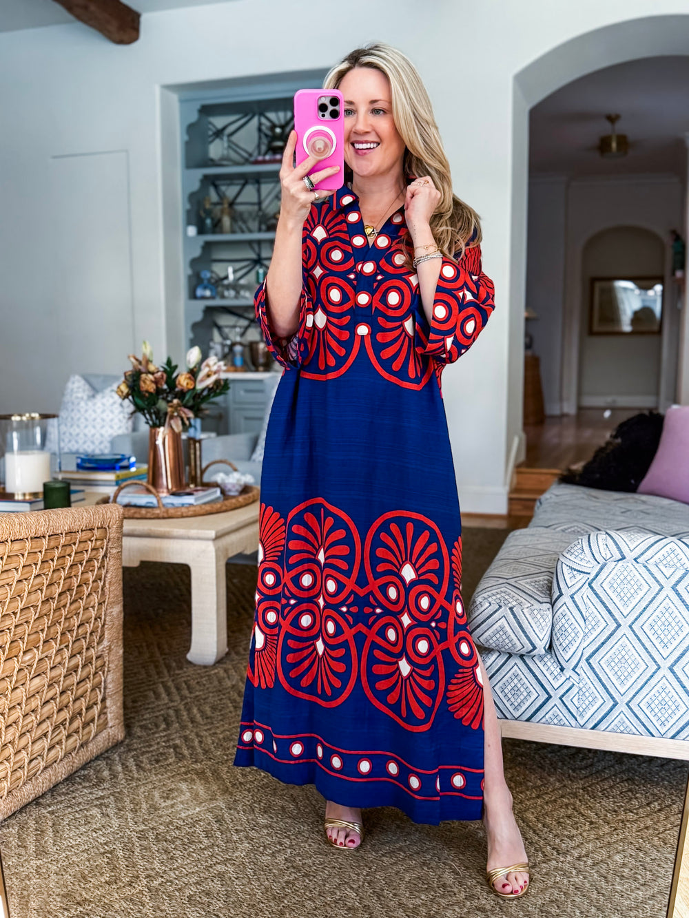 Geometric Time Midi Dress