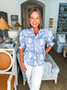 Bluebell Charm Floral Top-Indigo