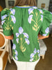 Tour The Town Floral Top-Green