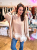 Sports Mode Batwing Sweater- Oatmeal/Ivory