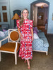 Villa Charm Floral Midi Dress
