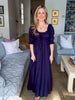Pinot Sipping Maxi Dress-Navy