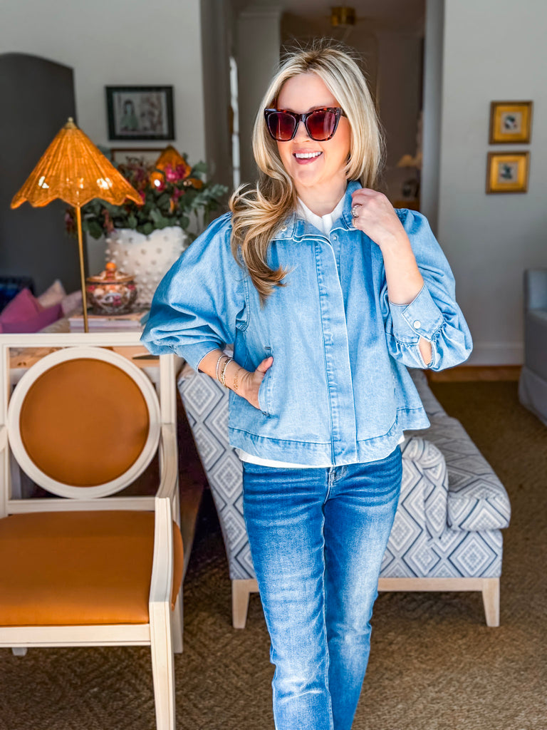 Deep Thinking Denim Jacket