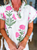 Lavender Love Floral Top-Pink/Cream