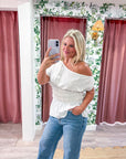 Selena One Shoulder Smocked Top