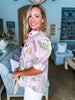 Vineyard Plans Floral Top- Pink