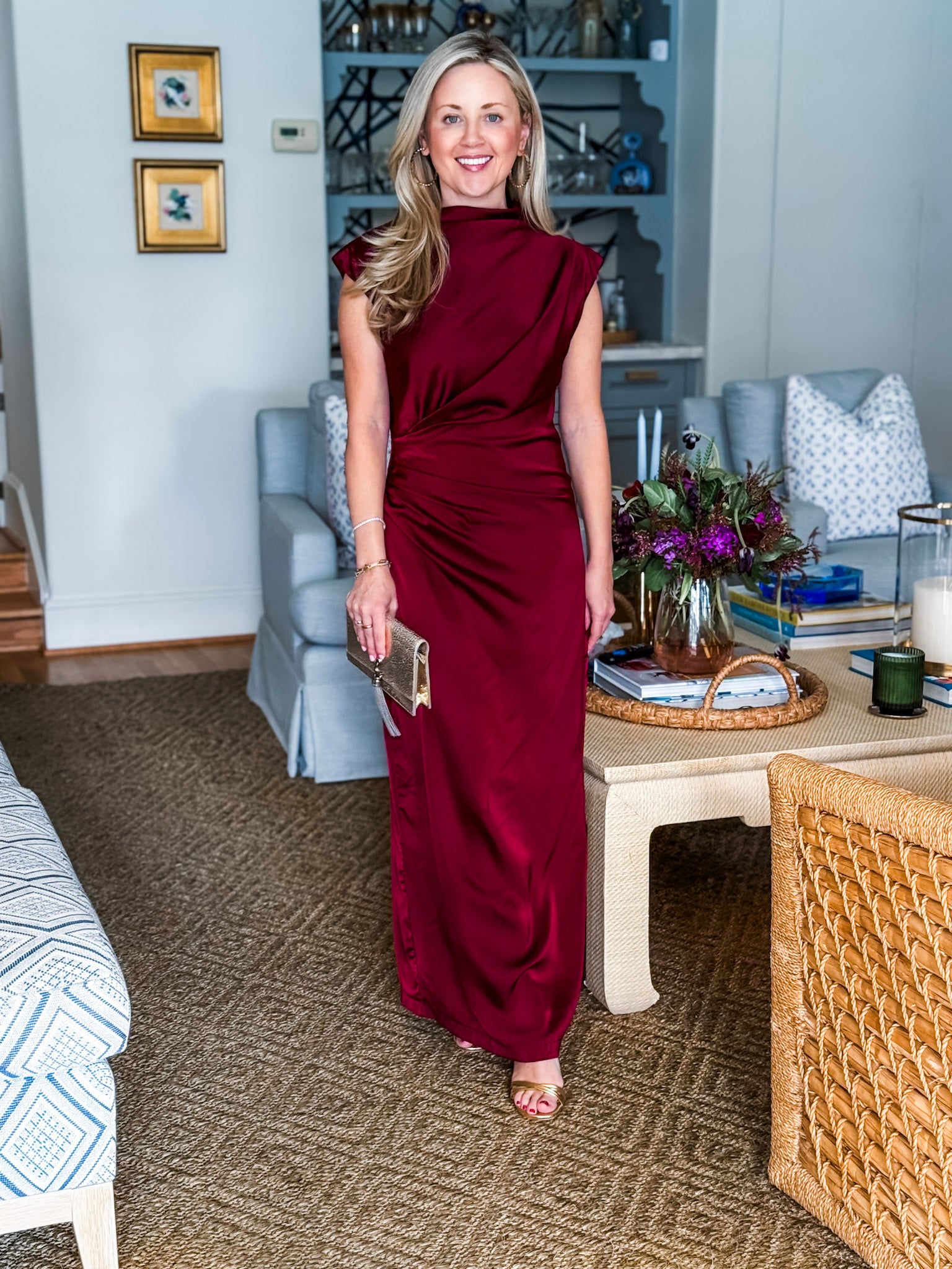 Turning Heads Maxi Dress- Wine