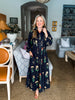 Fall on Fifth Floral Midi Dress