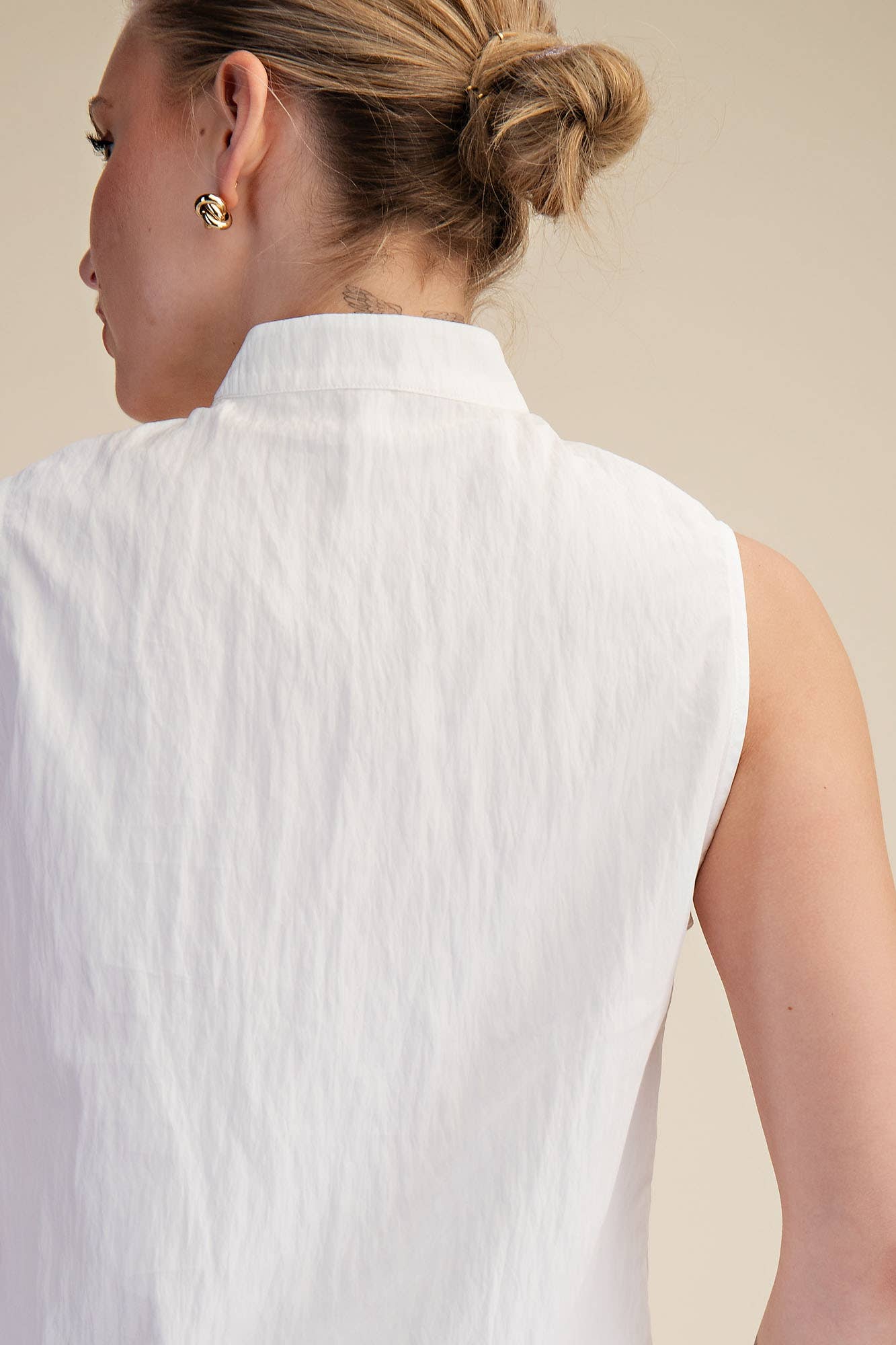 Avery Sleeveless Top-White
