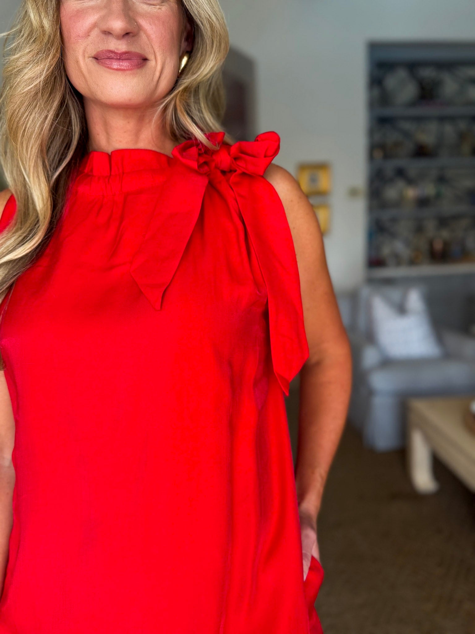 Touch of Glam Mini Dress-Red