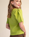 Sunday Autumn Knit Top-Olive