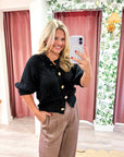 Sunny Days Sweater Cardigan-Black