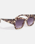 Chunky Cat Eye Sunglasses-White/Black