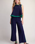 Soft Motion Knit Top-Navy