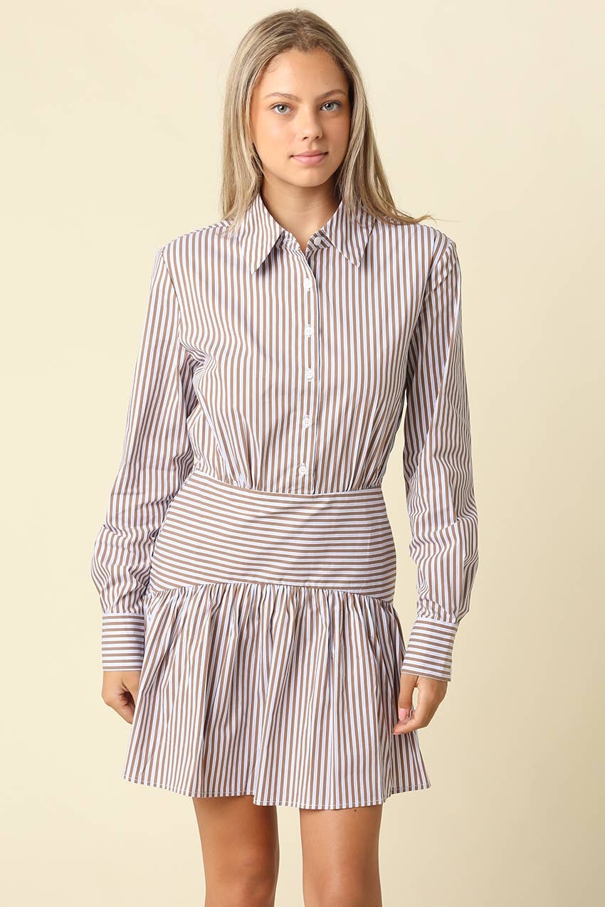 Versailles Stripe Mini Dress