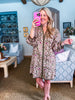 Southern Blue Bell Mini Dress-Taupe