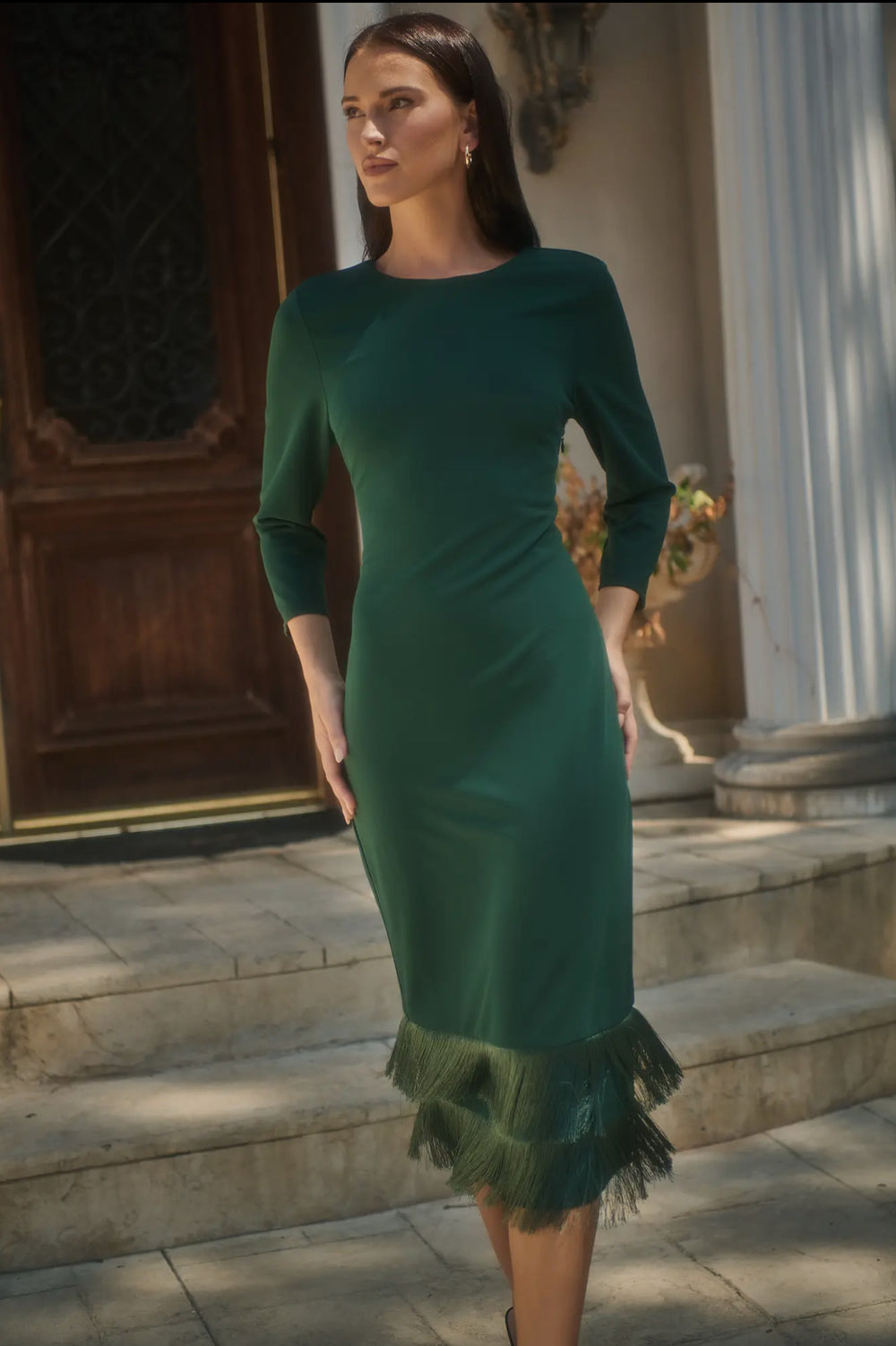 Dinner Party Fringe Midi Dress