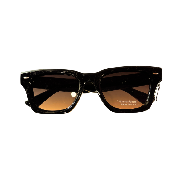 Retro Rivet Sunglasses-Brown