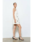 Something Special Embellished Mini Dress-Cream