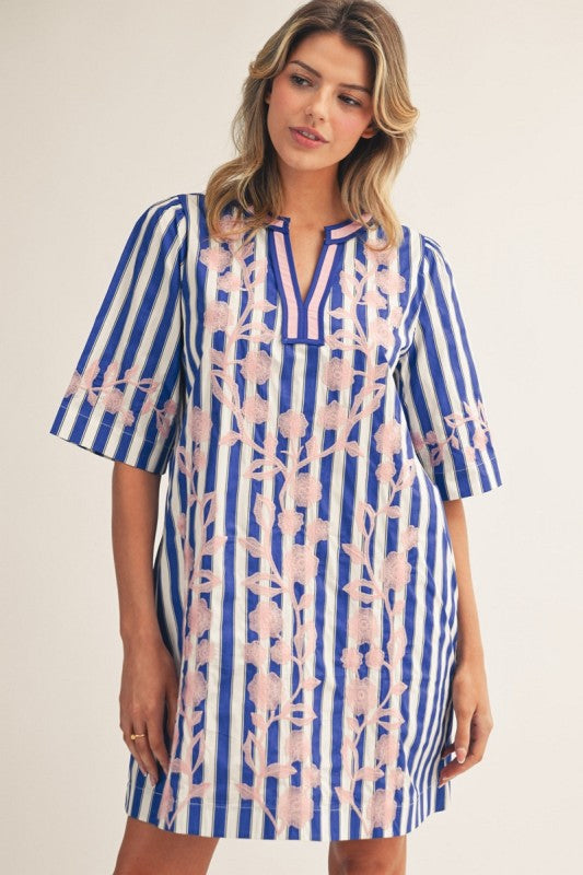 Riviera Maya Embroidered Shift Dress