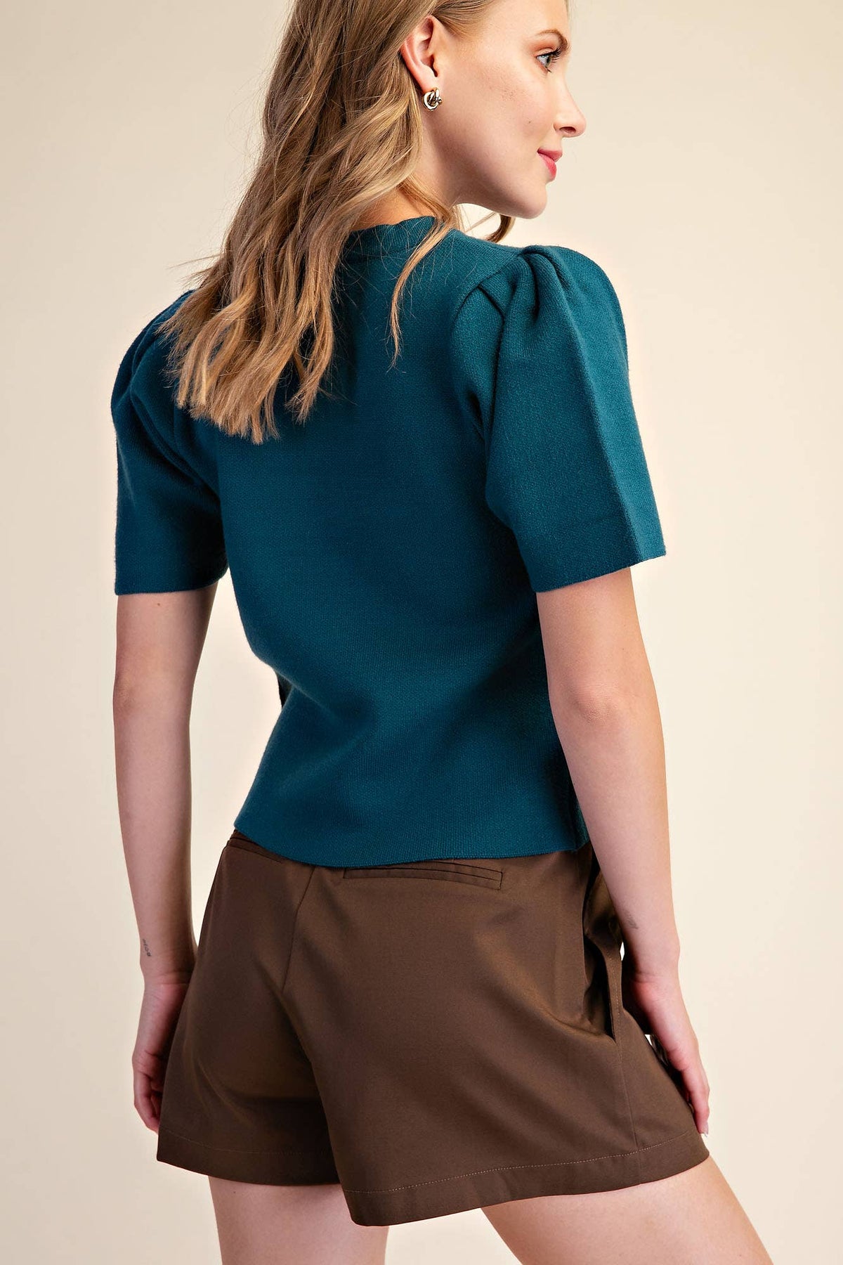 Sunday Autumn Knit Top-Teal