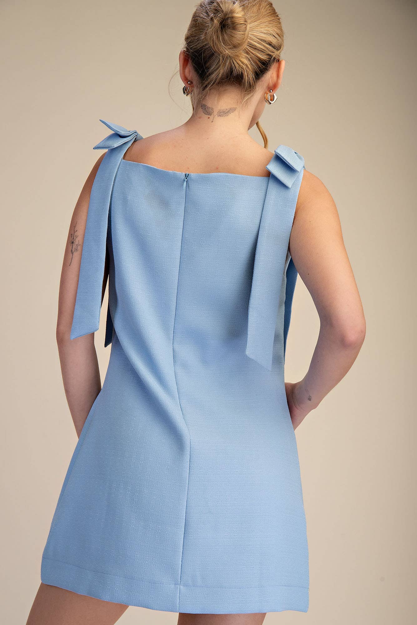 Breakfast at Tiffany's Mini Dress-Light Blue