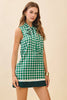 Vintage Geometric Print Mini Dress