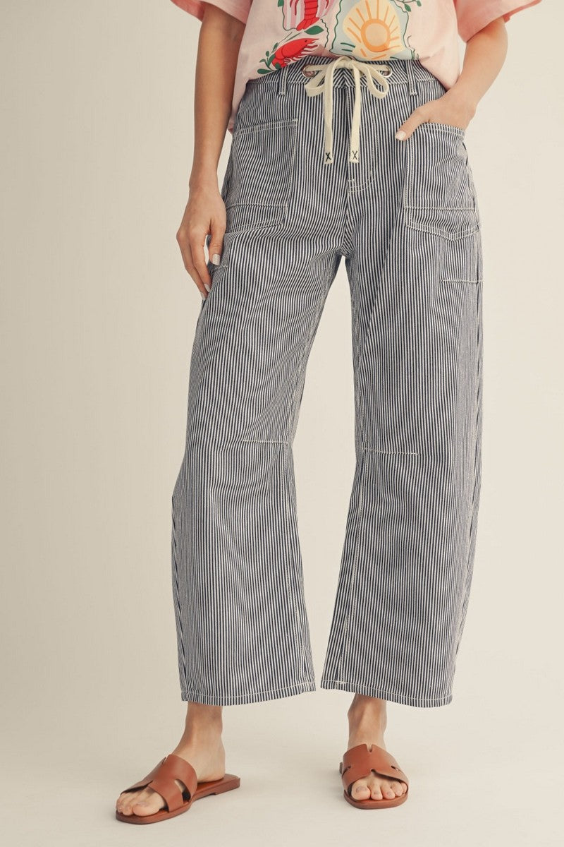 Maritime Stripe Barrel Pants