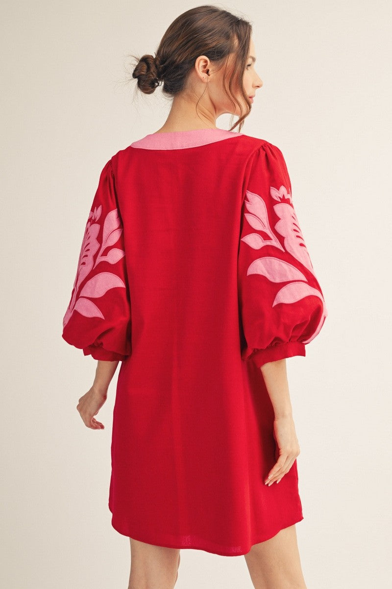 Rose Stems Baroque Dress