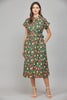 Autumn Day Date Midi Dress