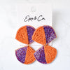 Orange and Purple Double Fans