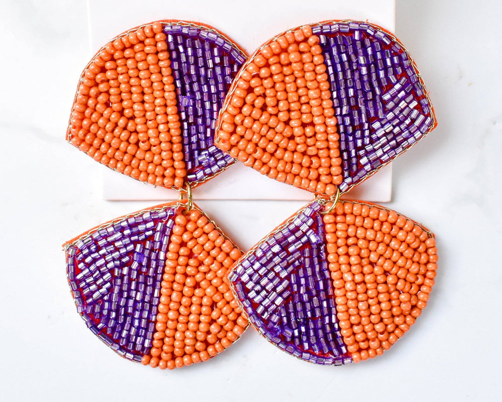 Orange and Purple Double Fans