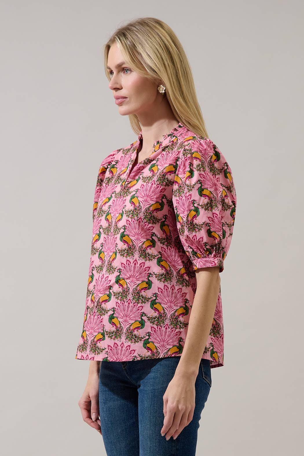 Peacock Bay Puff Sleeve Top