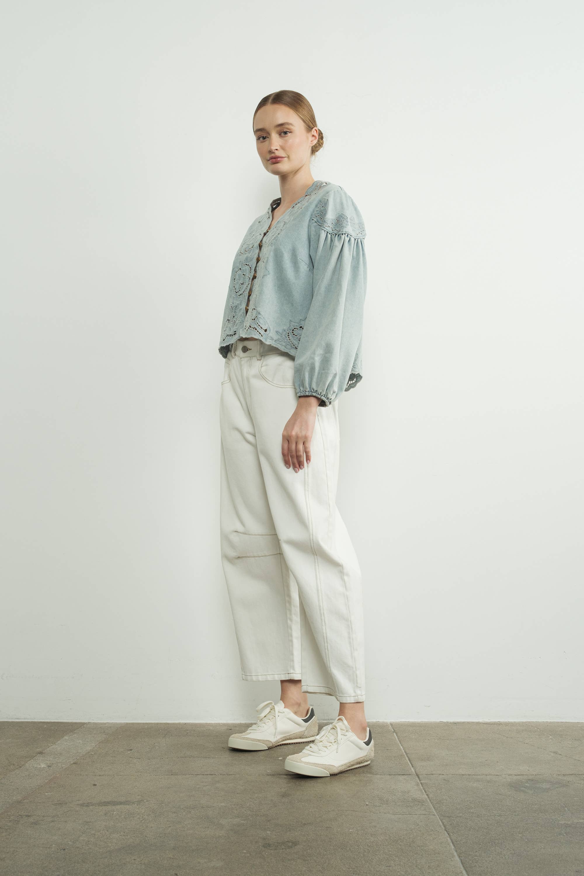 Bay Breeze Denim Top-Denim