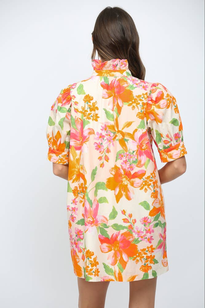 Spring Lily Button Down Mini Dress