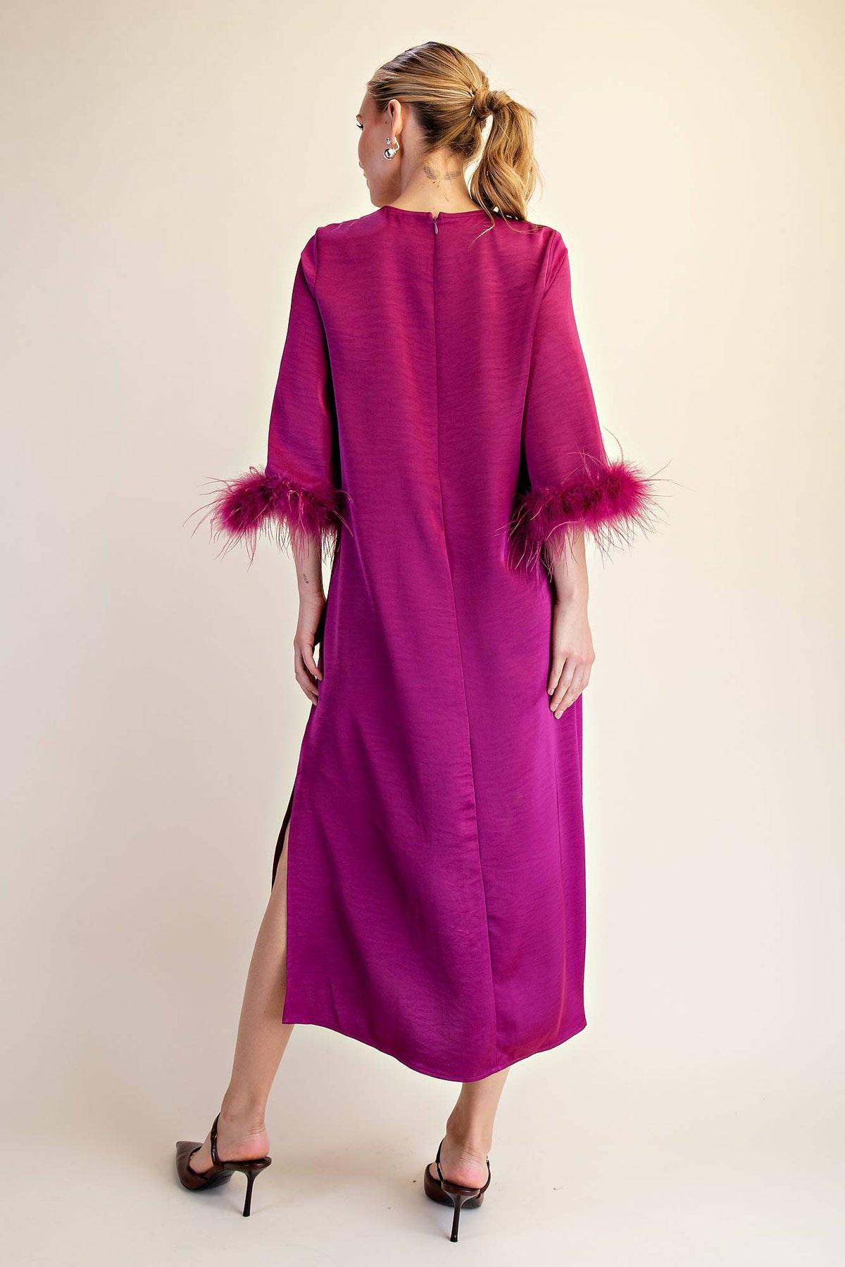 Glam Preview Midi Dress-Plum